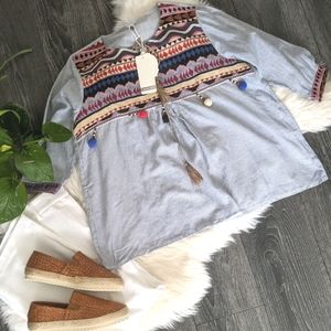 👕BOMI DOMI - Embroidered Boohoo Top